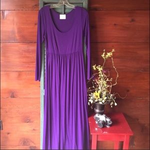 Purple Long Sleeve Maxi